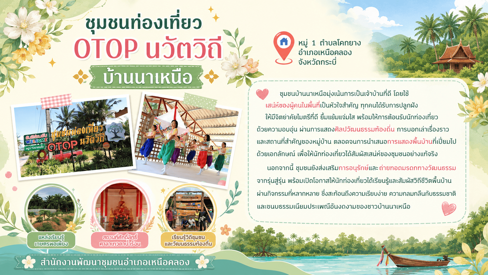 ชวนเที่ยว "ชุมชนท่องเที่ยว OTOP นวัตวิถี บ้านนาเหนือ" 